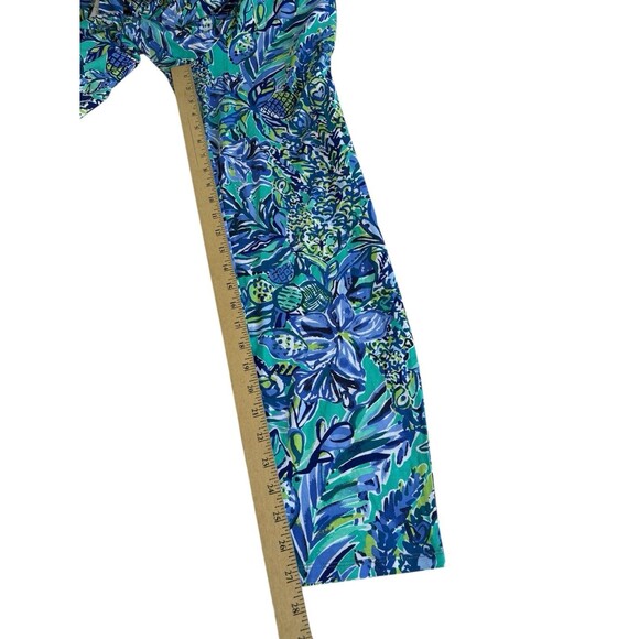 Lilly Pulitzer Women's "Paulina" Blue Floral Jumpsuit Size Large - Picture 8 of 10